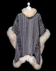 Divine Balance |  Grey Baby Alpaca Fur Cape 856