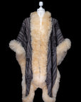 Divine Balance |  Grey Baby Alpaca Fur Cape 856