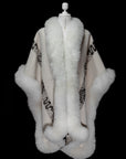 Serpent Rising | Cream Baby Alpaca Fur Cape 864