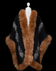 Spiritual Allies  | Black Baby Alpaca Fur Cape 868