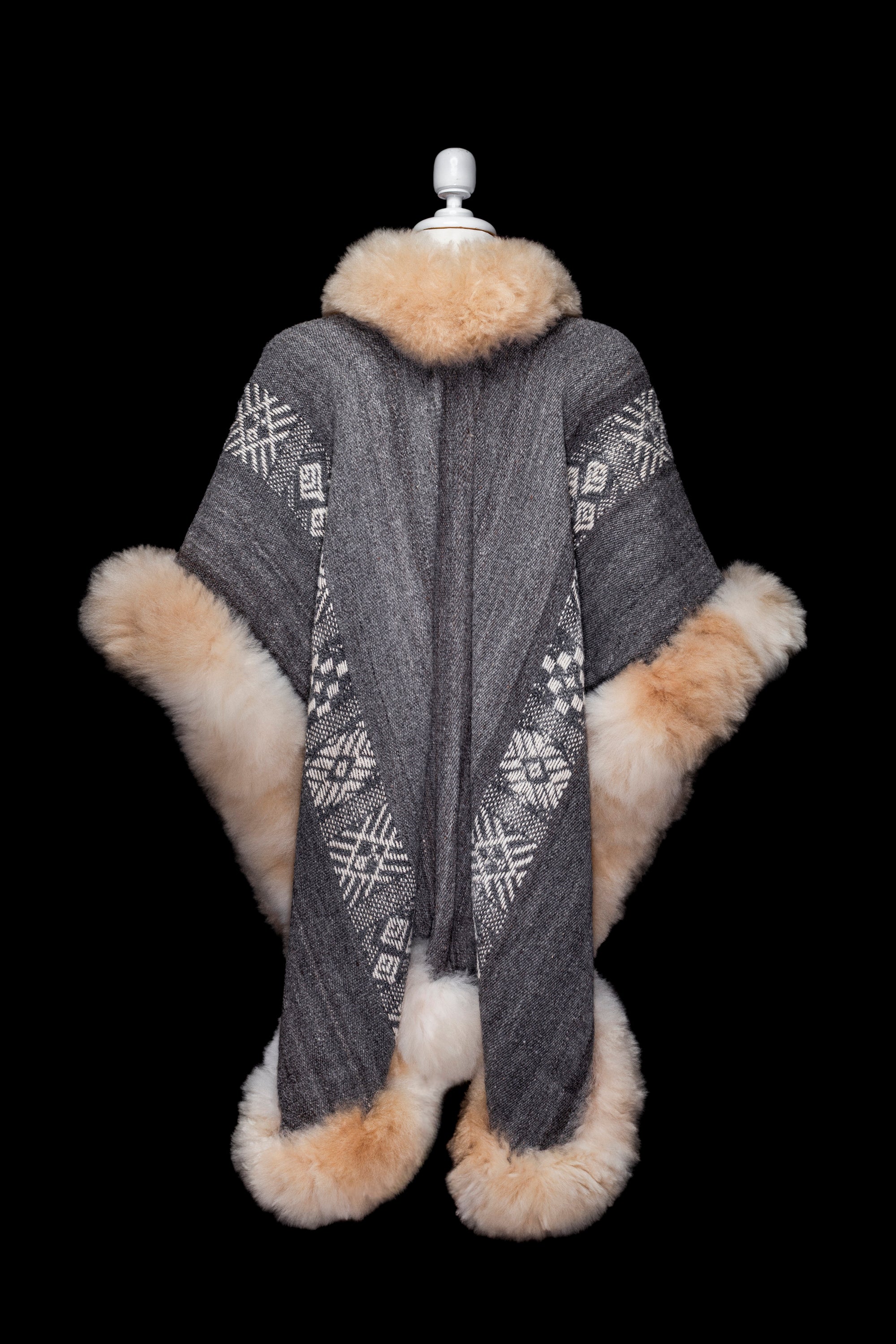 Guardian of Renewal | Grey Baby Alpaca Fur Cape 905