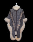 Shining Spirit | Grey Baby Alpaca Fur Cape 913