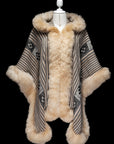 Dancing Light | Baby Alpaca Fur Cape with Hood | 922H