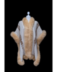 Double Condor Blessing | Cream Baby Alpaca Fur Cape 929