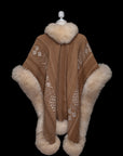 Echo of Tayta Inti | Tan Baby Alpaca Fur Cape 931
