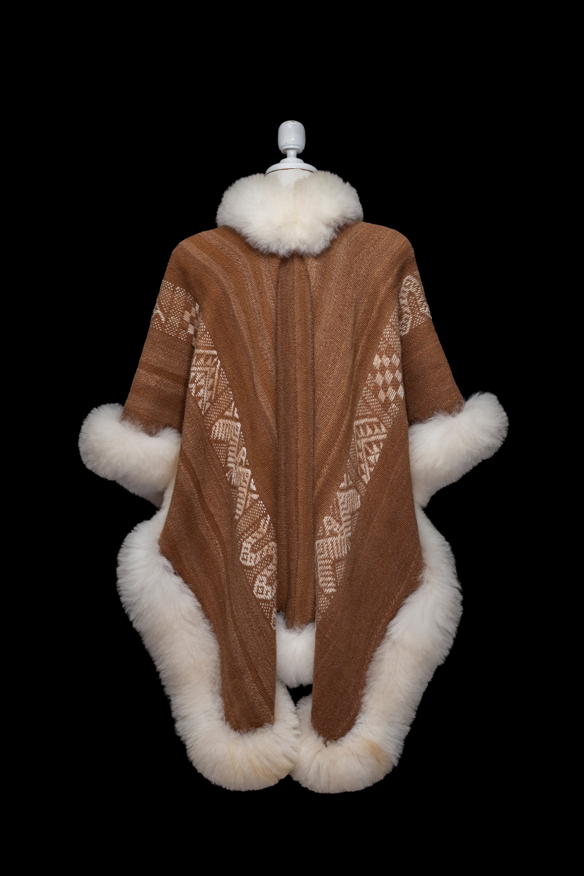Ancient Prayer Rising | Tan Baby Alpaca Fur Cape 932