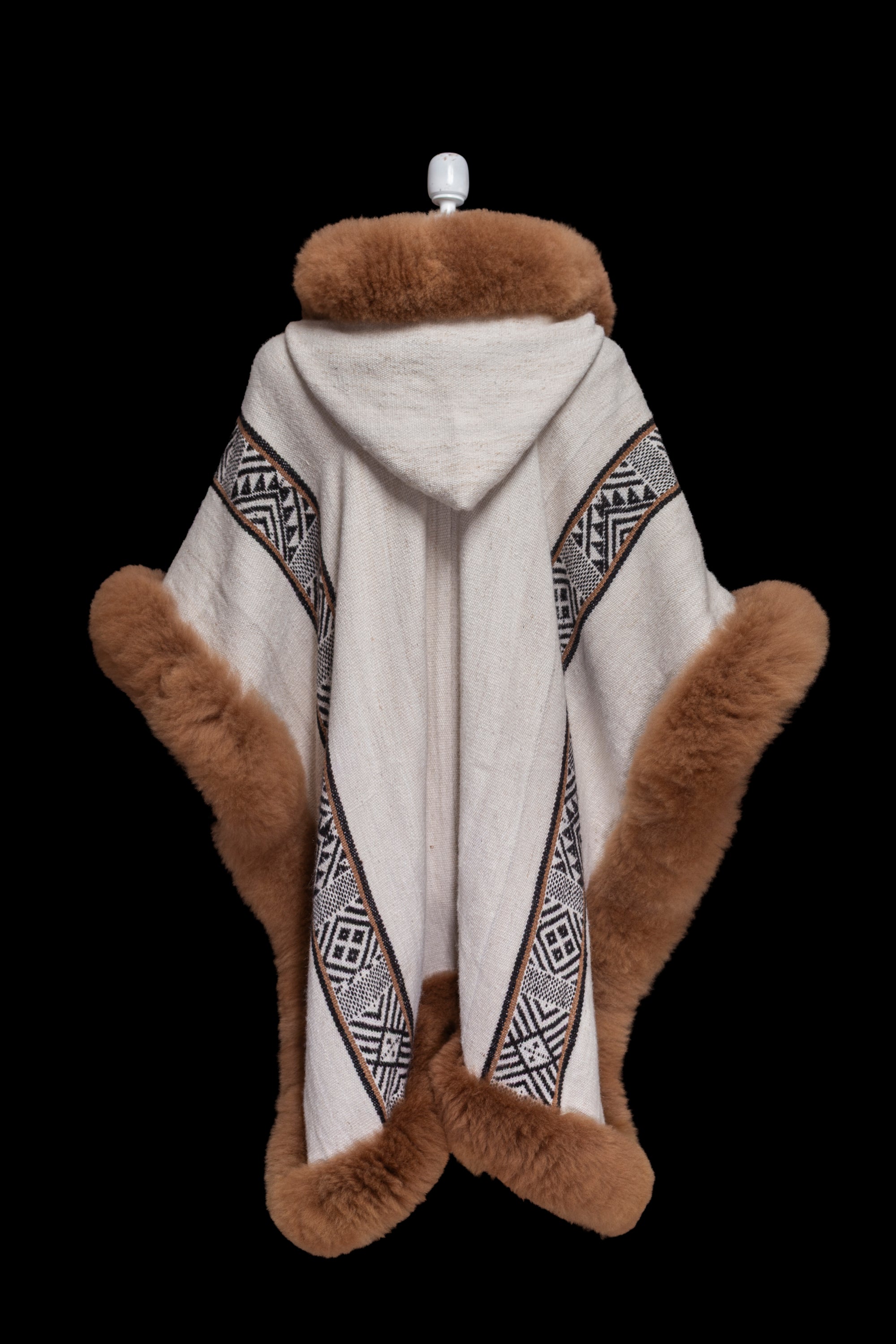 Sacred Waters | Baby Alpaca Fur Cape with Hood | 947H