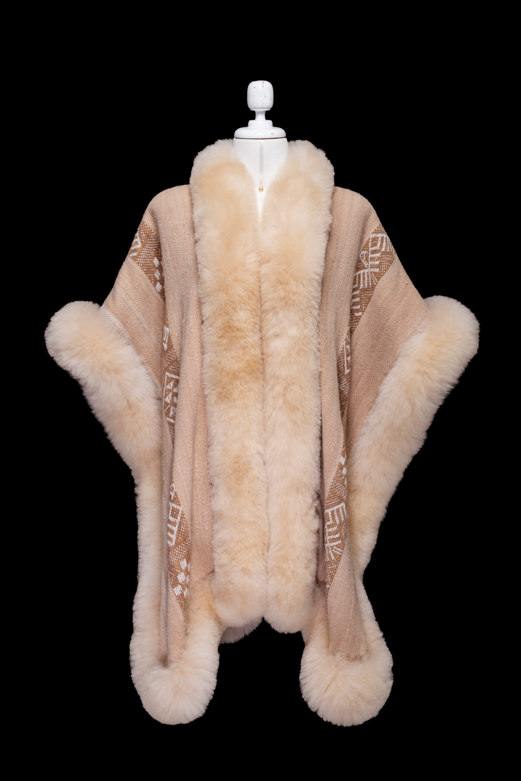 Majesty of the Andes | Fawn Baby Alpaca Fur Cape 949