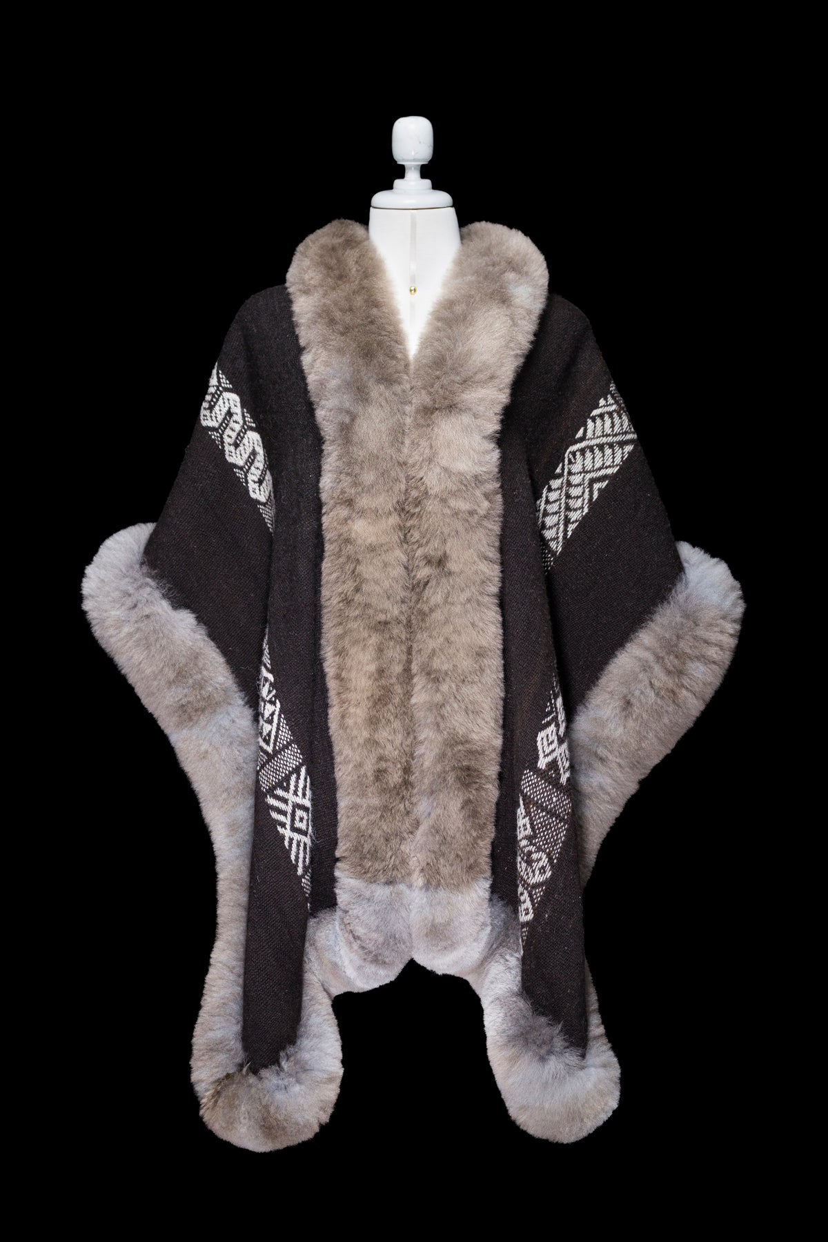 Guardians of Life | Black Signature Alpaca Fur Cape 962