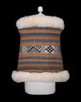 Mountain Guardian | Striped Alpaca Fur Wrap 060
