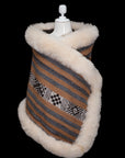 Mountain Guardian | Striped Alpaca Fur Wrap 060