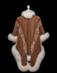 Ancient Prayer Rising | Amber Baby Alpaca Fur Cape 932