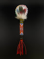Cream & Rainbow Shipibo Beaded Shaker