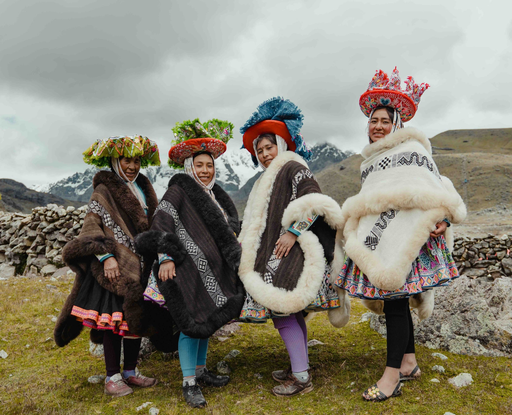 Prayer of the Andes | Grey Baby Alpaca Fur Cape 915