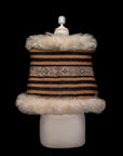 Beauty Way | Black & Tan Baby Alpaca Fur Wrap 012