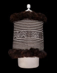 Celestial Dance | Espresso & Cream Baby Alpaca Fur Wrap 019