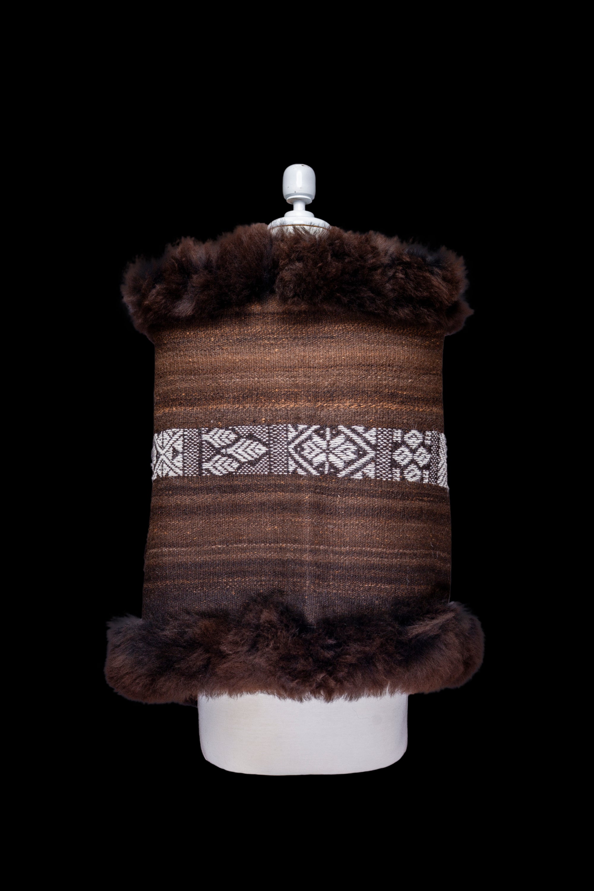 Sacred Balance | Espresso Baby Alpaca Fur Wrap 021