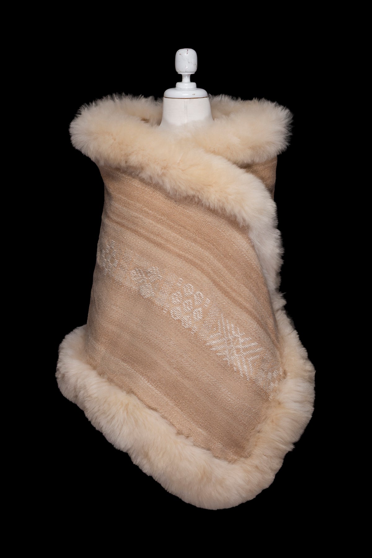 Ancestral Guardian | Tan Alpaca Fur Wrap 73