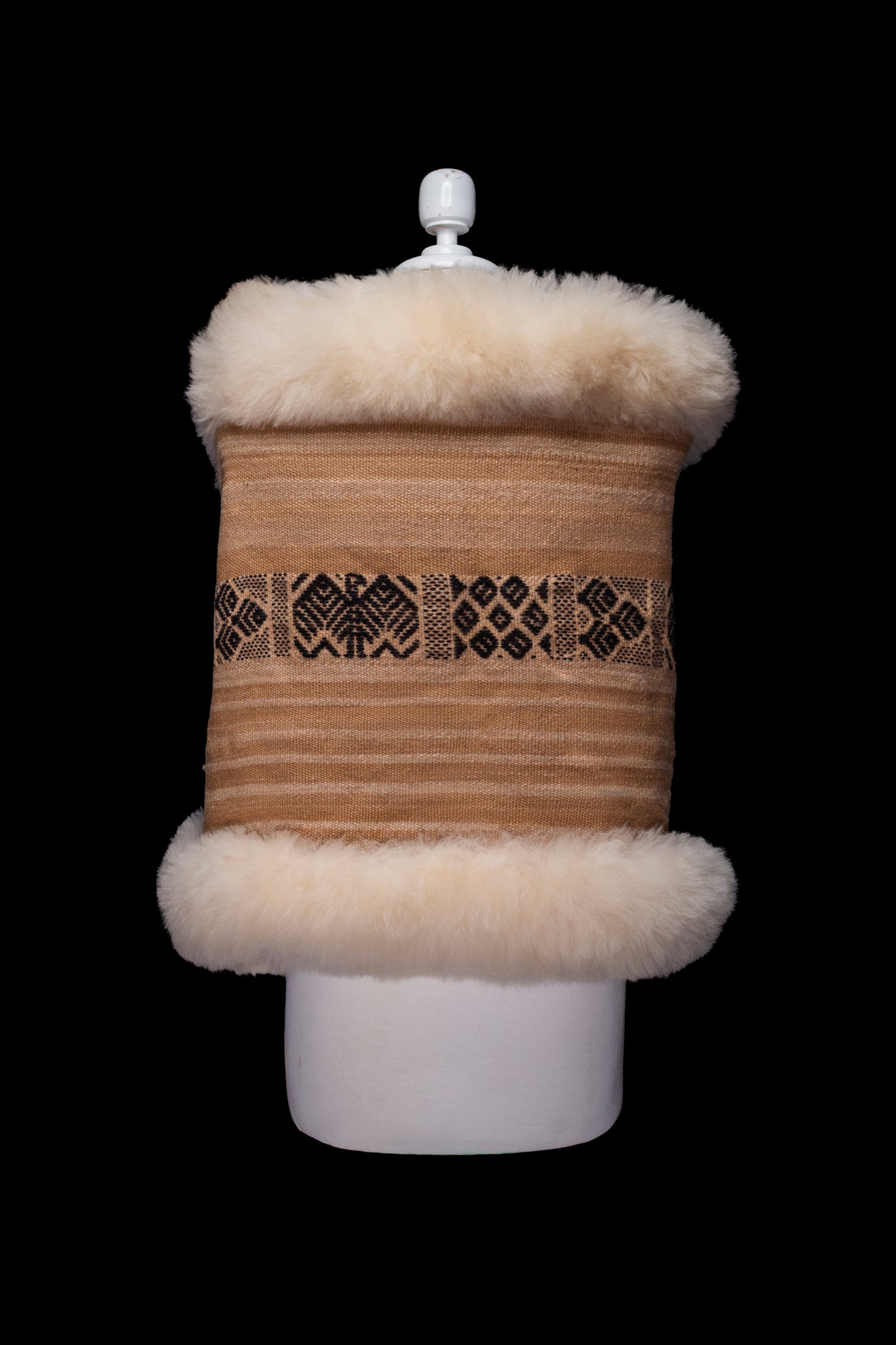 Living Wisdom | Striped Alpaca Fur Wrap 83