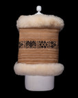 Living Wisdom | Striped Alpaca Fur Wrap 83