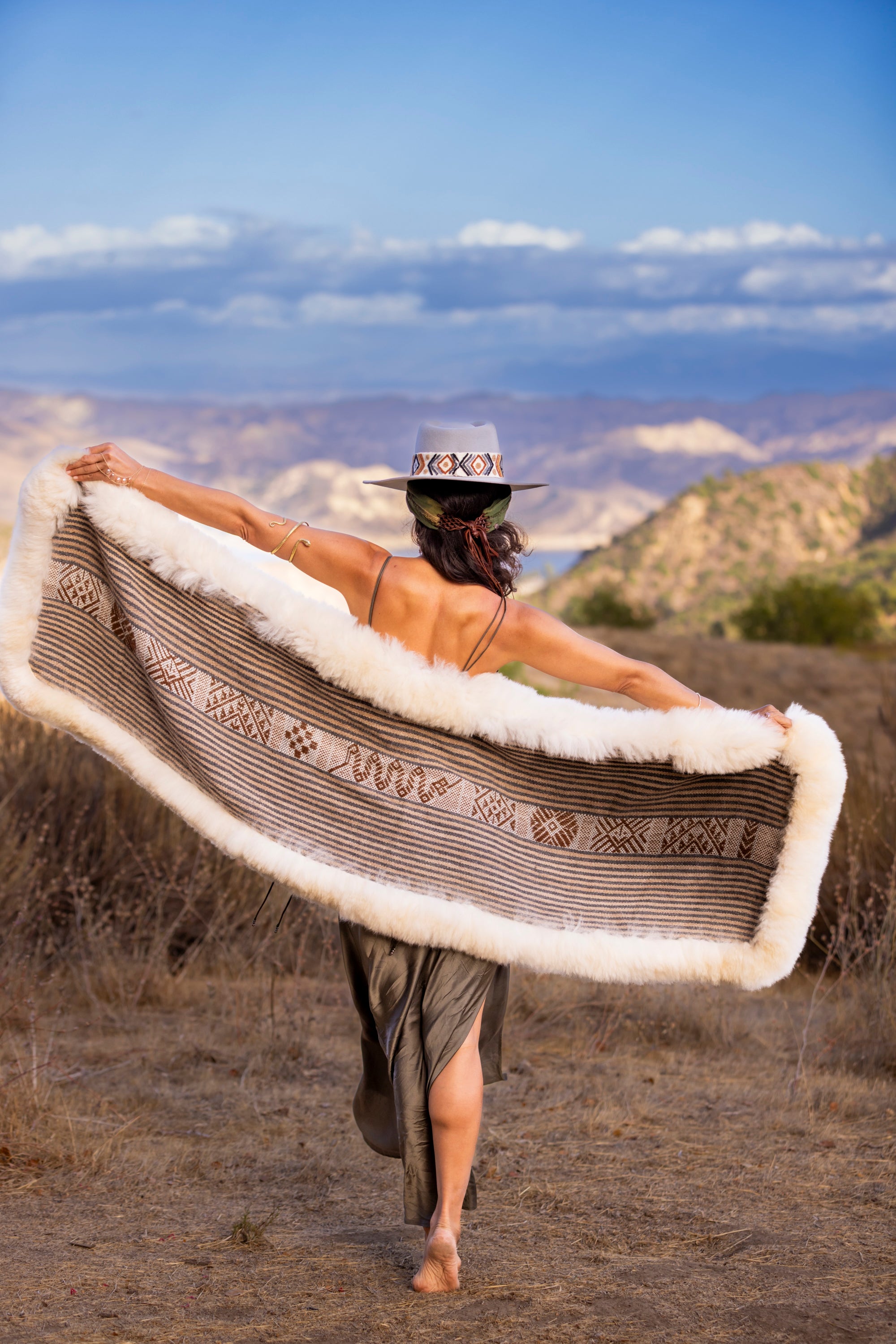Sacred Balance | Espresso Baby Alpaca Fur Wrap 021