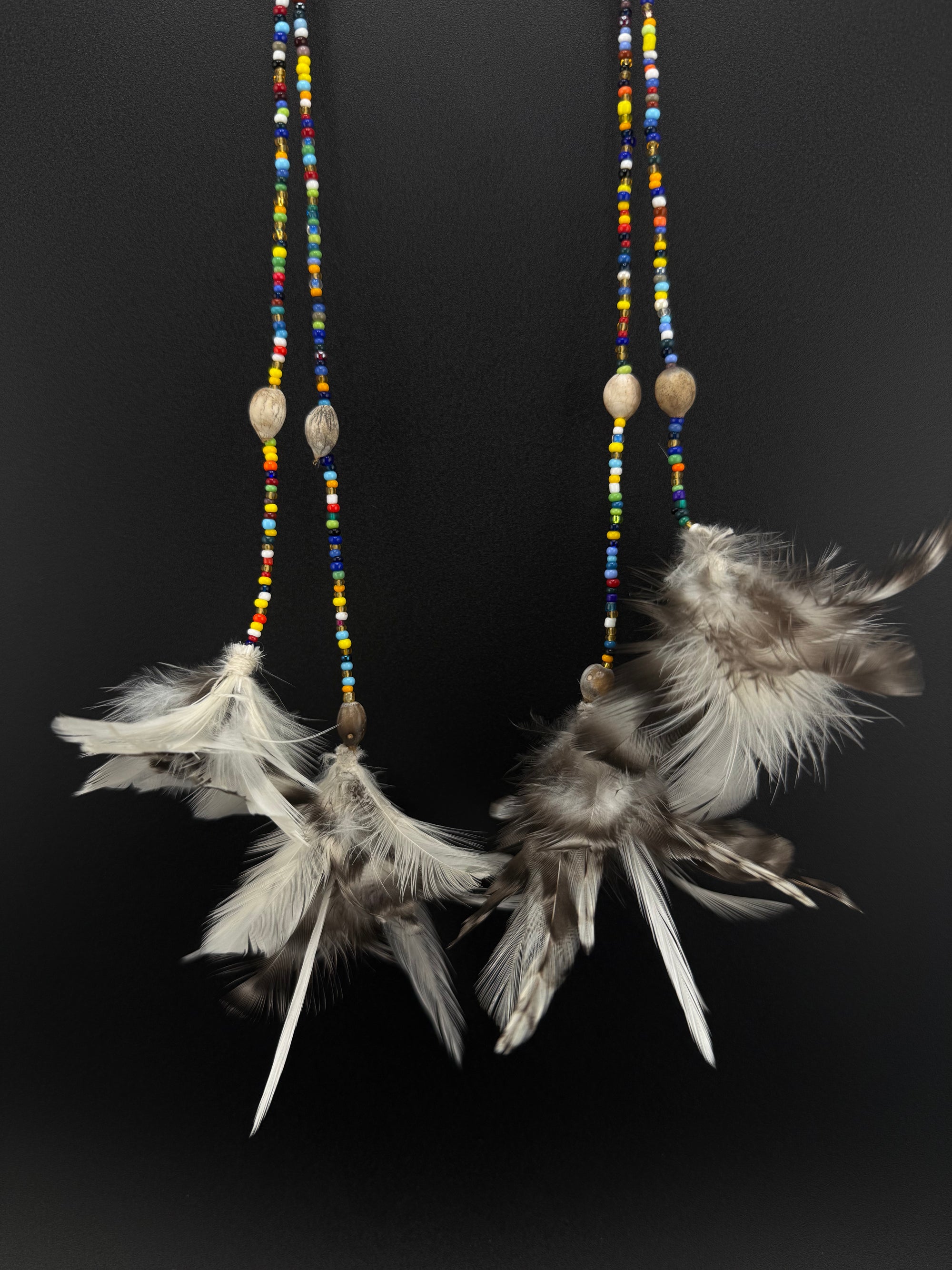 Rainbow Duet Huni Kuin Feather Earring