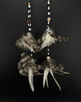 Grey Duet Huni Kuin Feather Earring