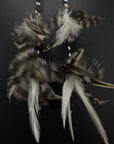 Grey Duet Huni Kuin Feather Earring