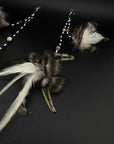 Grey Duet Huni Kuin Feather Earring