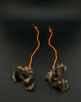 Orange Huni Kuin Feather Earrings