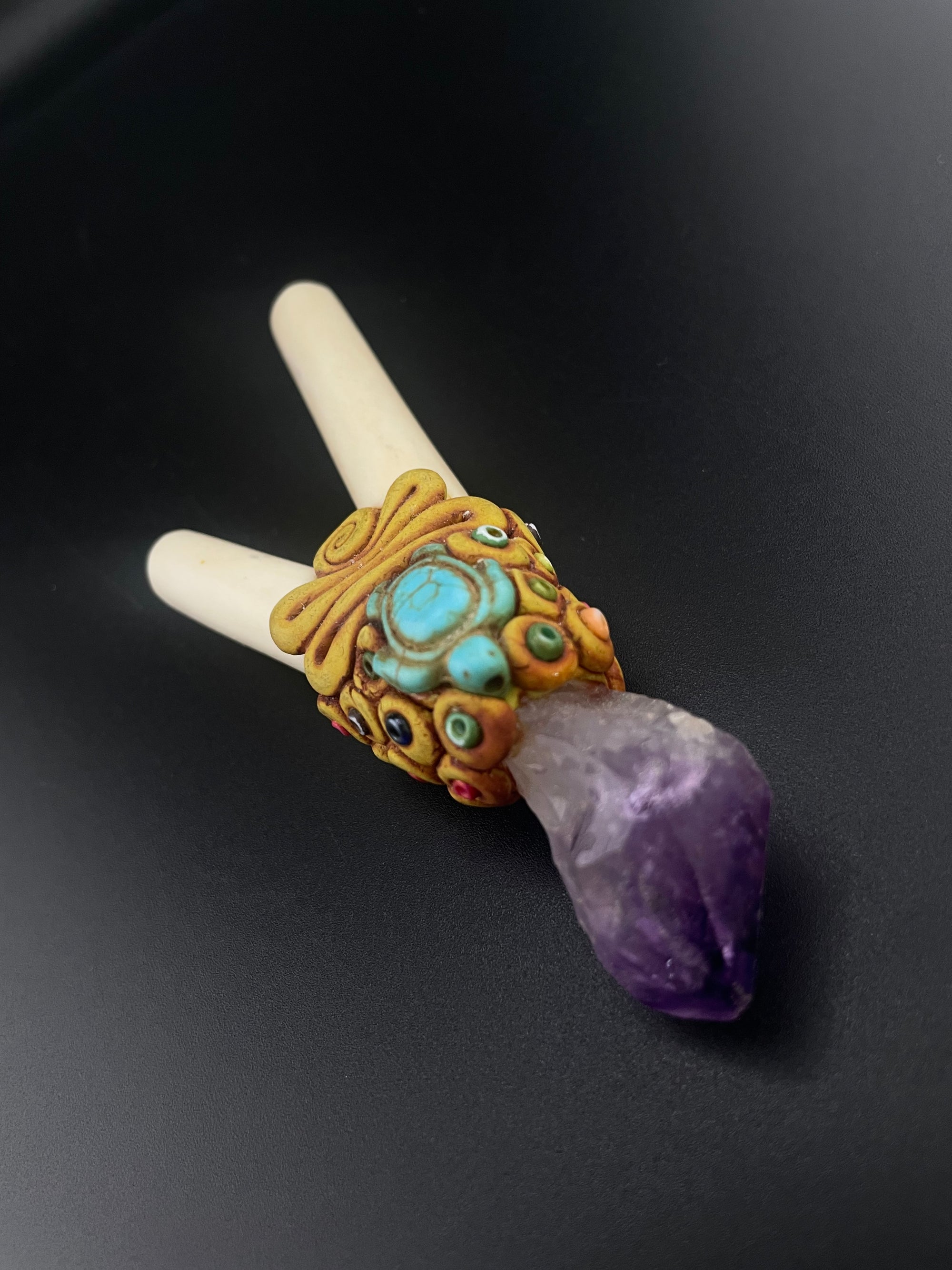 Turtle Kuripe with Bone | Huni Kuin