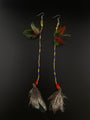 Blue & Gold Huni Kuin Feather Earring