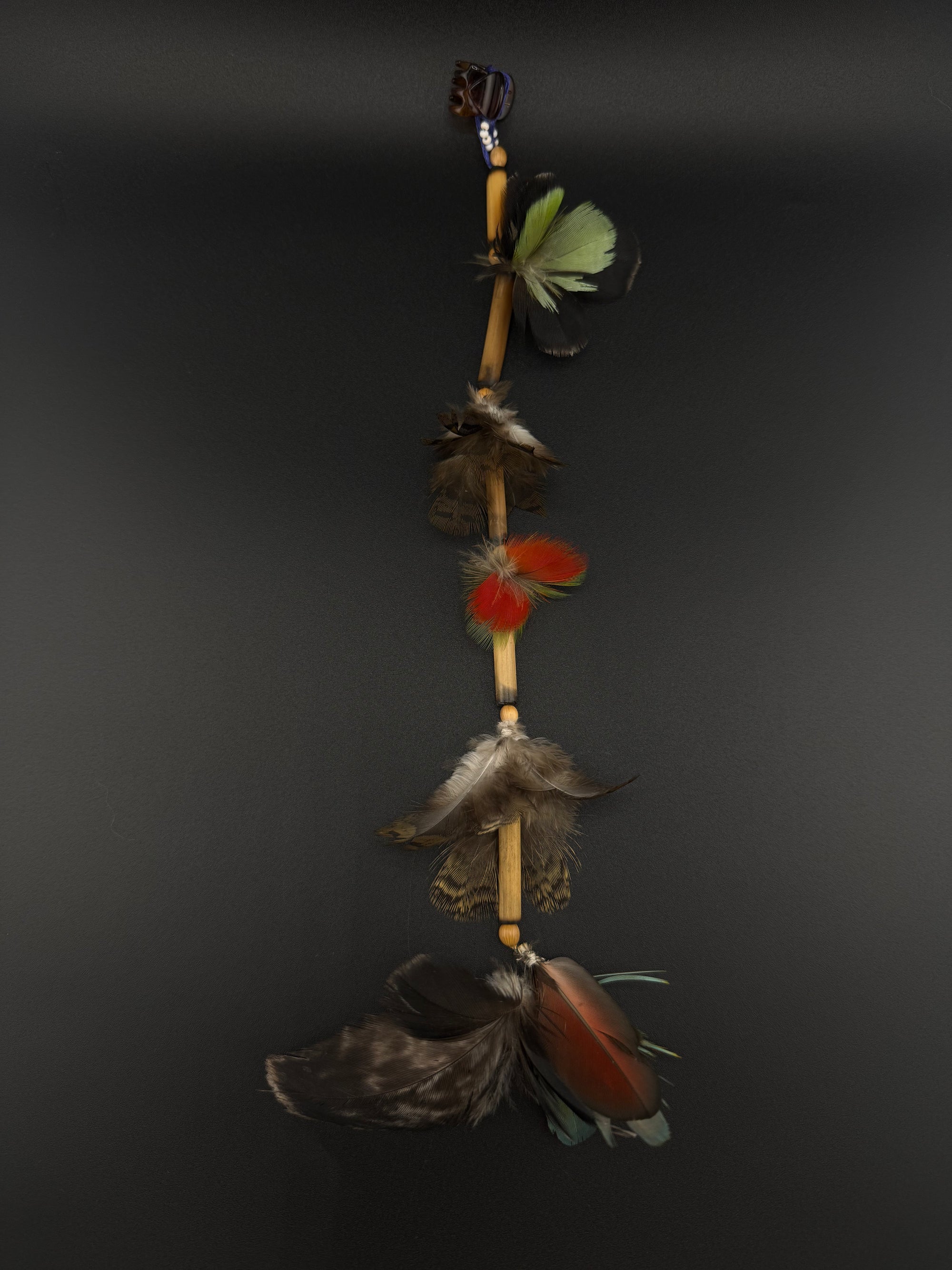Jungle Waterfall Huni Kuin Feather Hair Clip