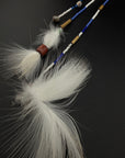 White Huni Kuin Feather Hair Clip
