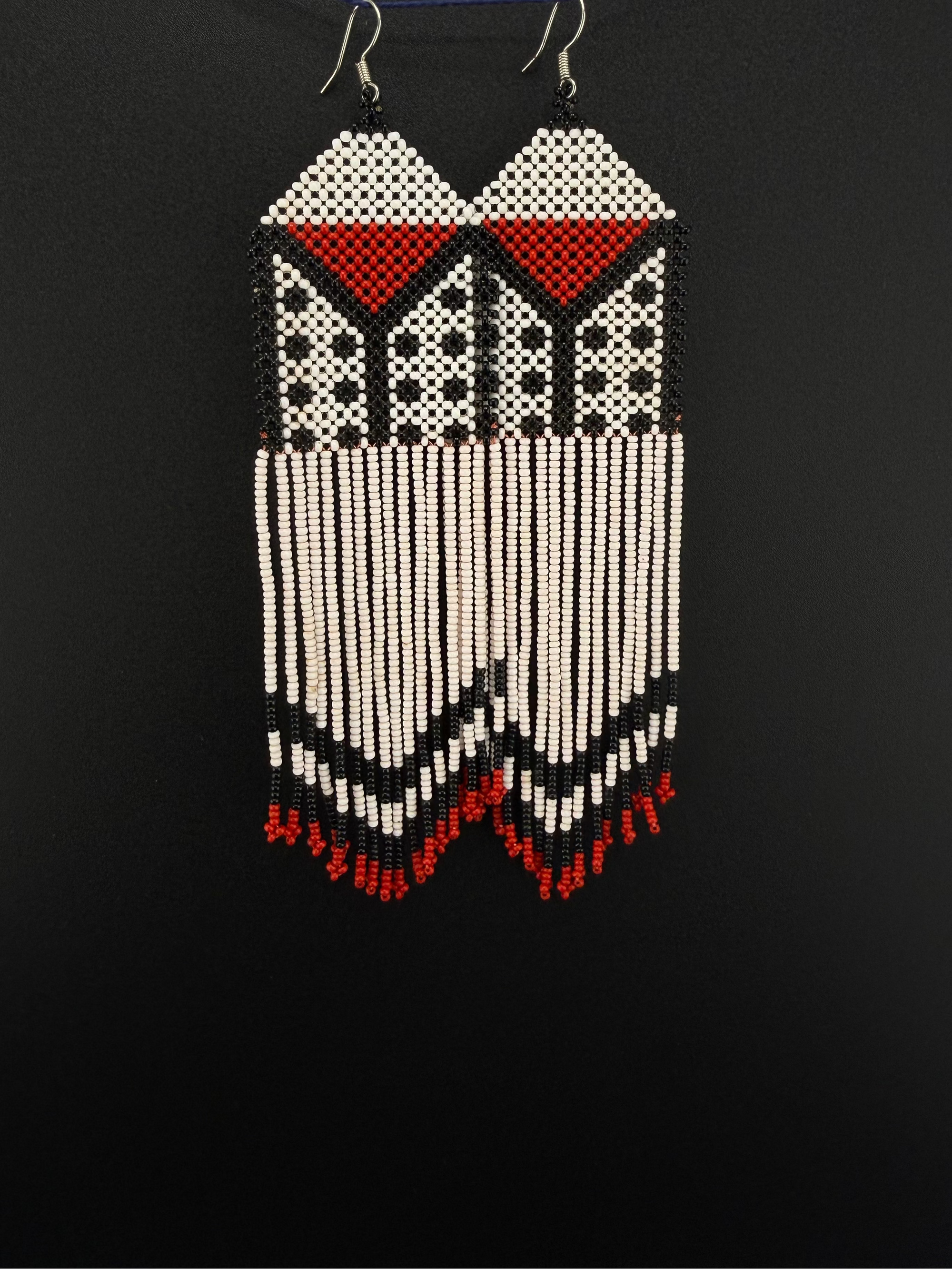 White Fulni-ô Shield Earring