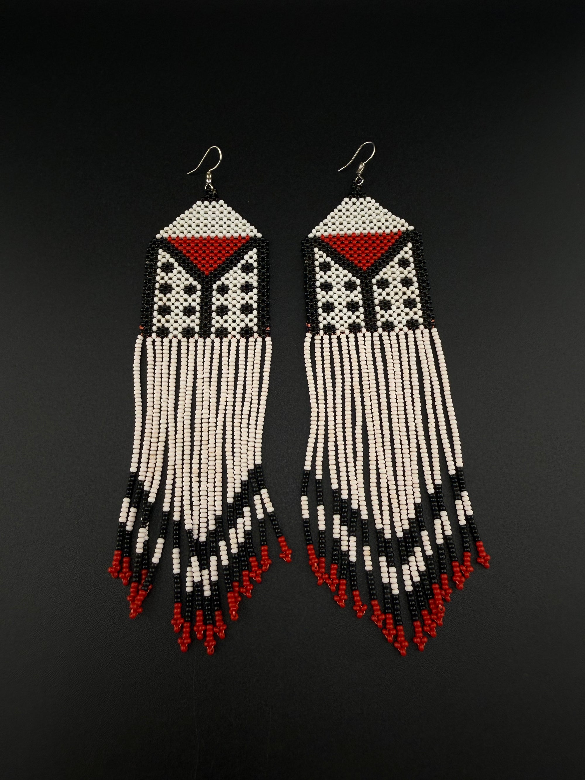 White Fulni-ô Shield Earring