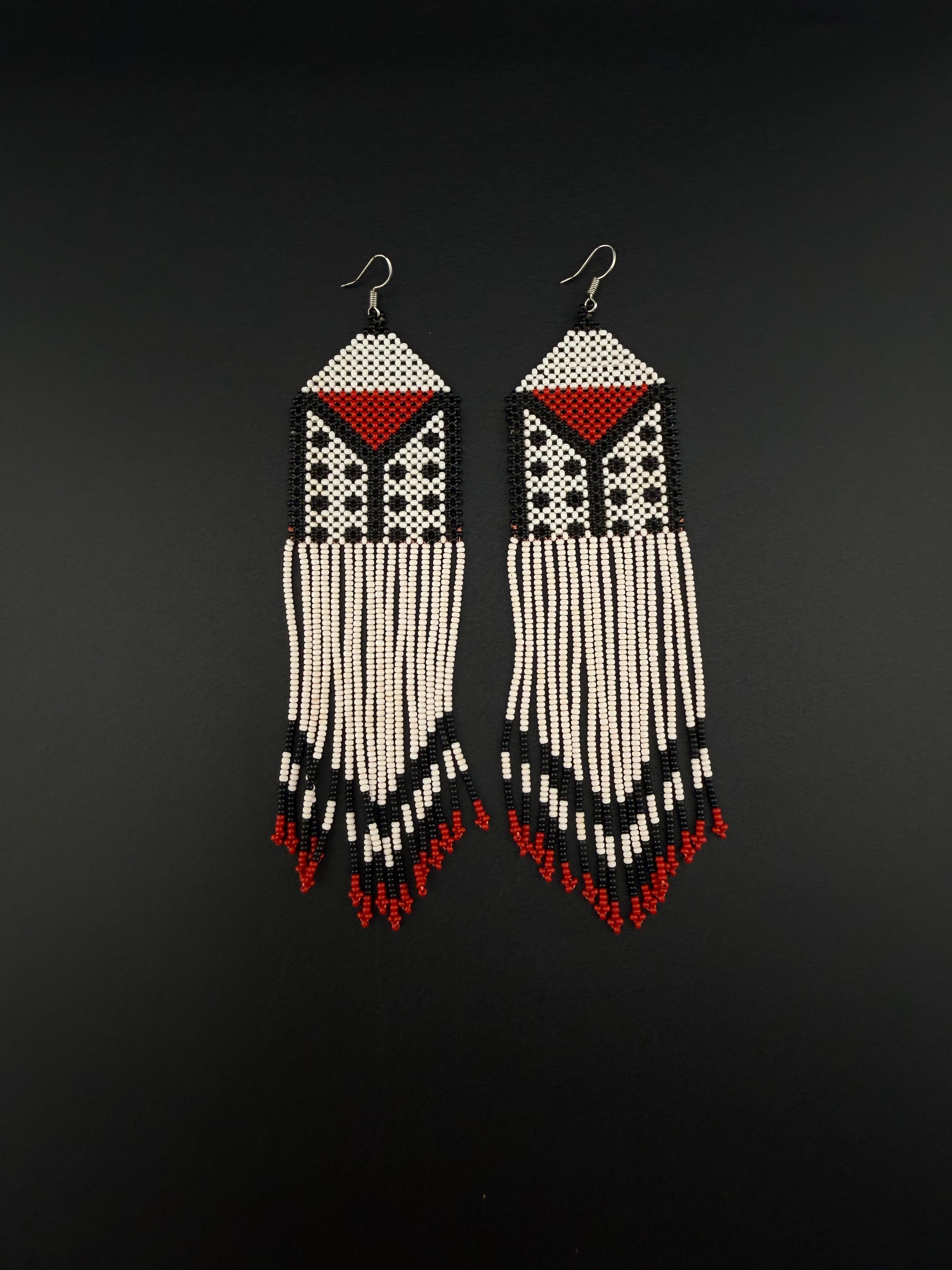 White Fulni-ô Shield Earring