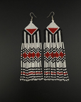White & Red Fulni-ô Shield Earring