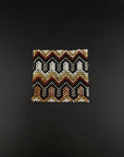Gold and Brown Beaded Yawanawa Cuff