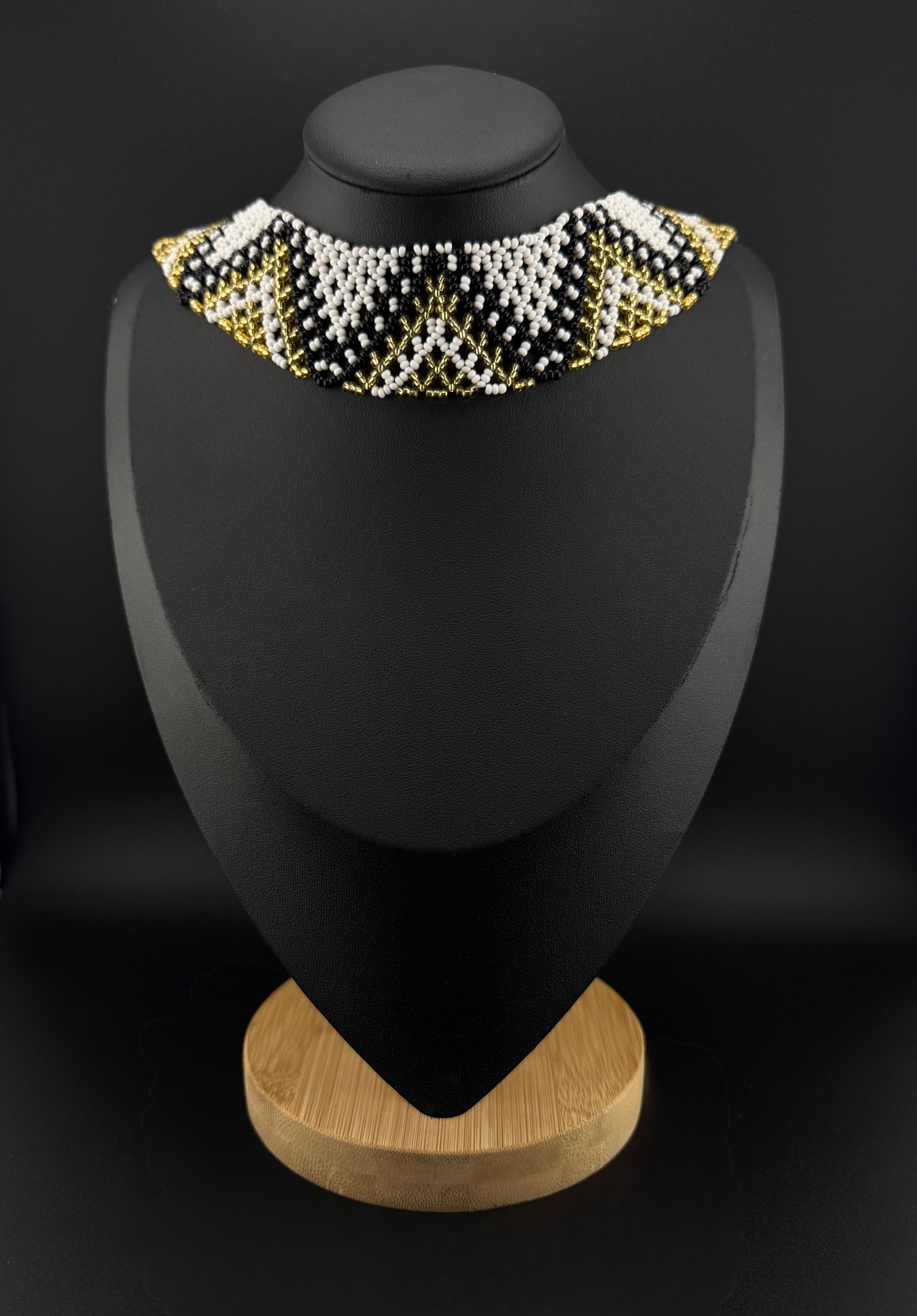 Cream Huni Kuin Beaded Necklace