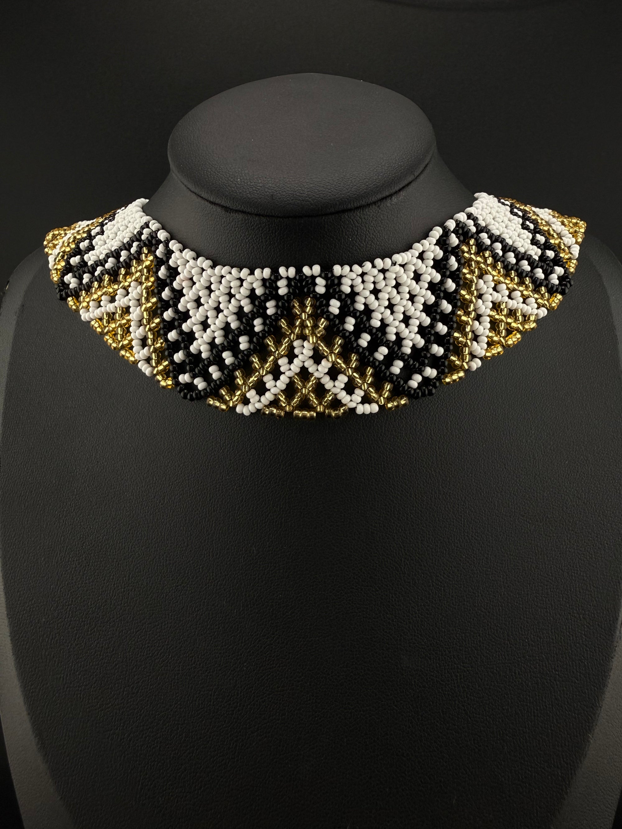 Cream Huni Kuin Beaded Necklace
