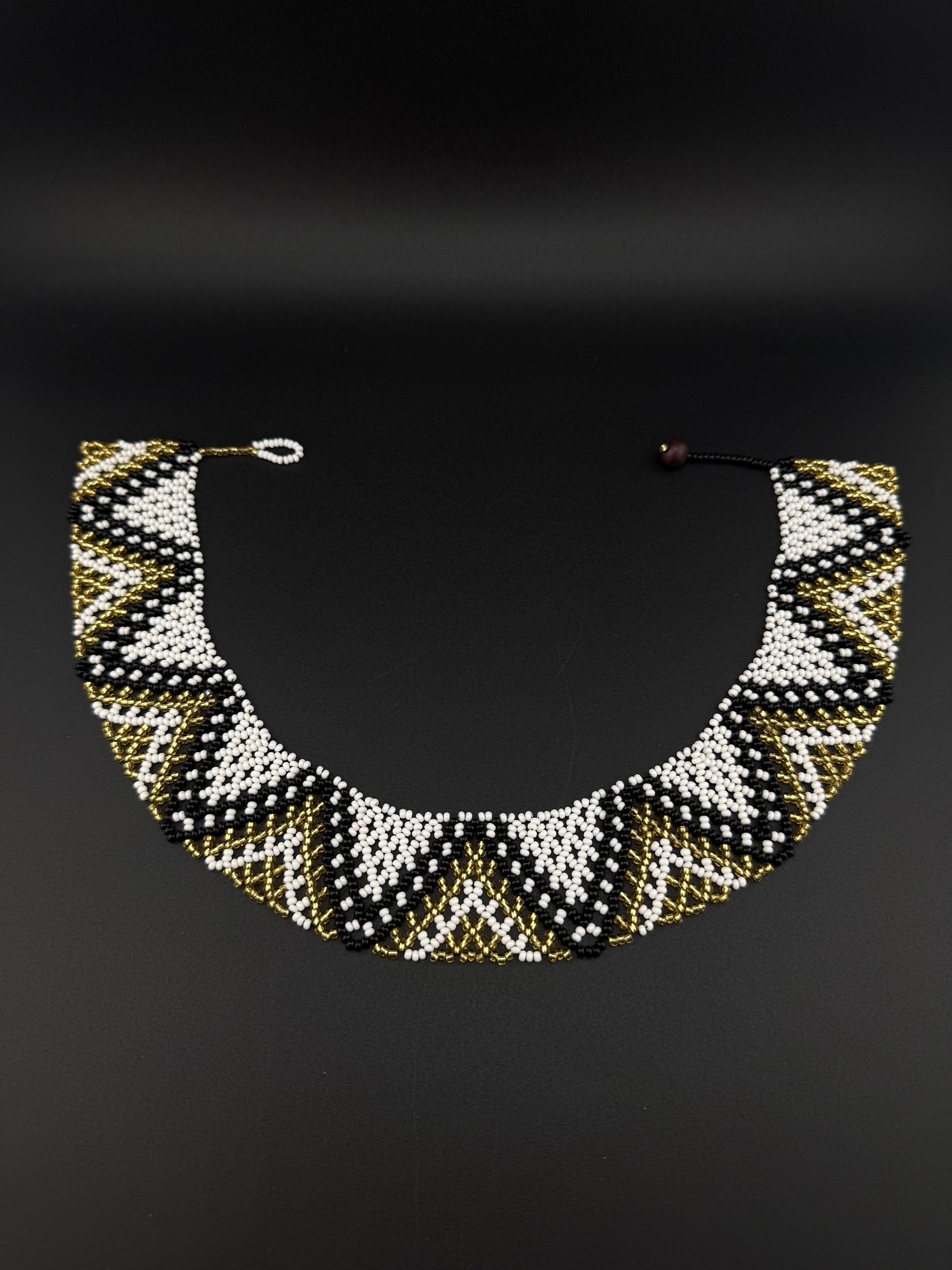 Cream Huni Kuin Beaded Necklace