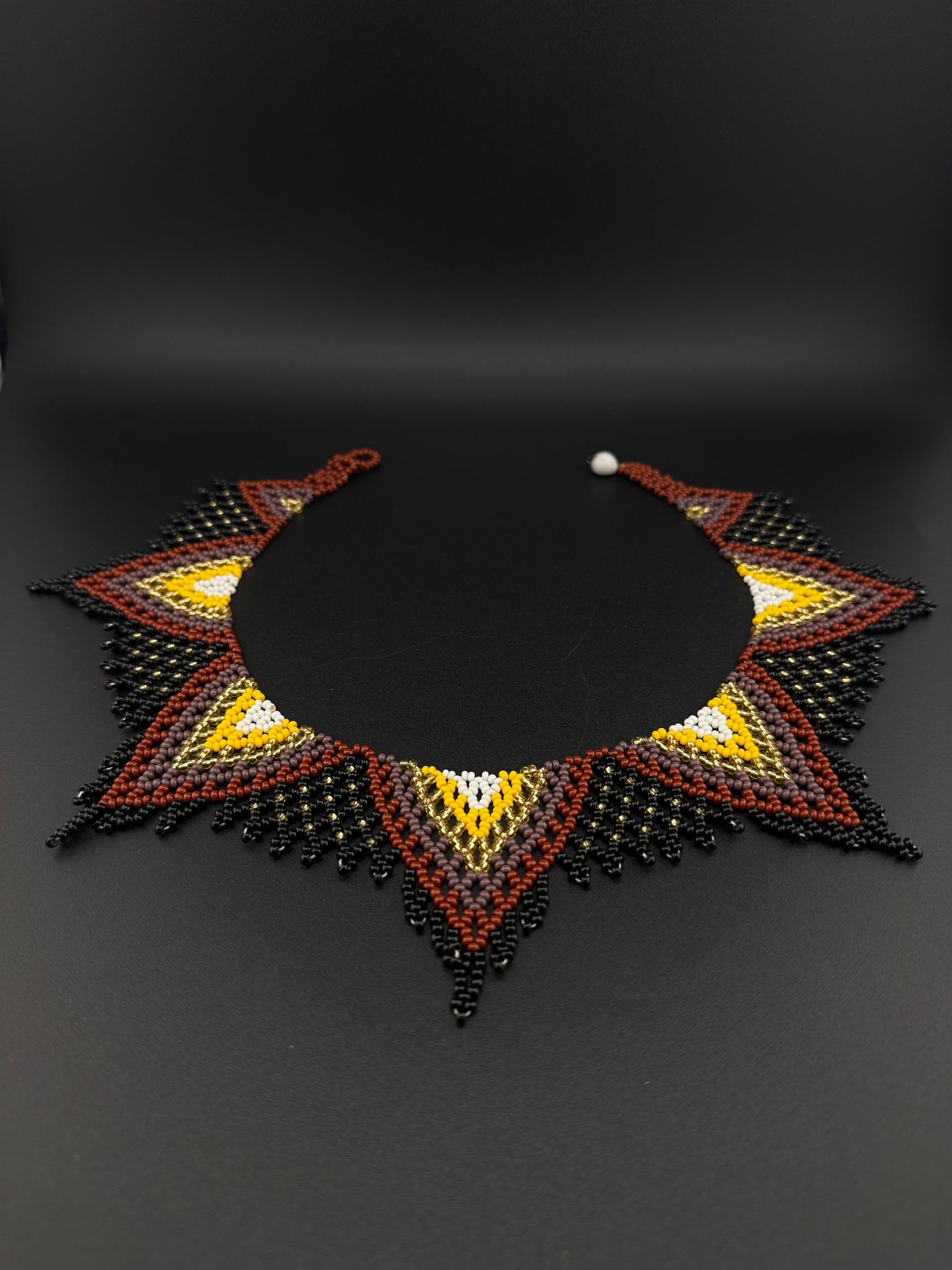 Brown Huni Kuin Beaded Necklace