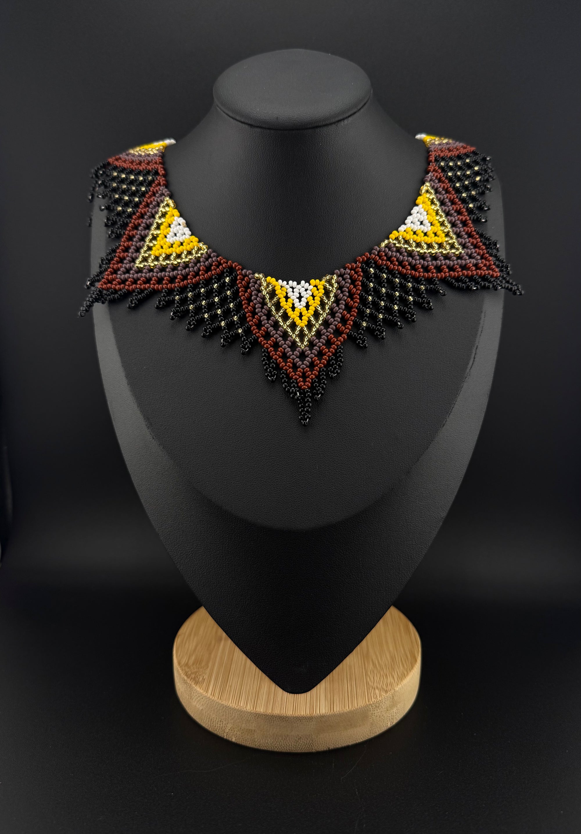 Brown Huni Kuin Beaded Necklace