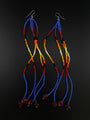 Rainbow Huni Kuin Beaded Protection Earrings
