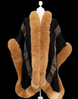 Divine Balance | Black Adult Alpaca Fur Cape 818A