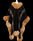 Divine Balance | Black Adult Alpaca Fur Cape 818A