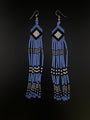 Txere Beru Blue Beaded Huni Kuin Earrings