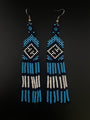 Unha de Gato Tigre Blue Beaded Huni Kuin Earrings