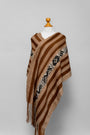 Elemental Harmony | Rust & Tan Baby Alpaca Fringe Wrap 019